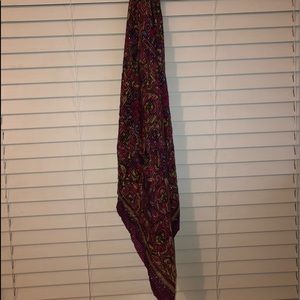 Gold, multi color scarf